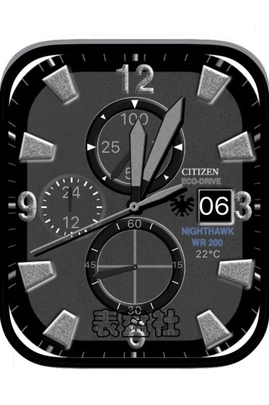 CITIZEN西铁城磨砂灰三盘式年历Ultra专用表盘