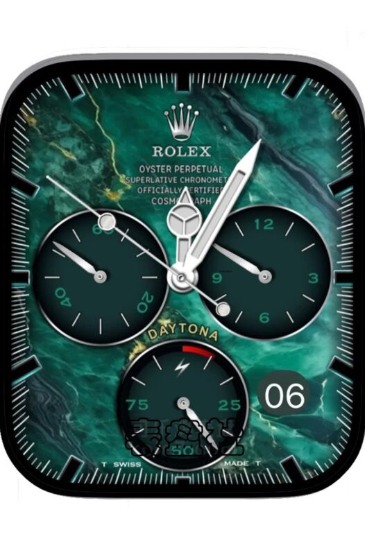 Rolex劳力士高级翡翠绿三盘式年历表盘