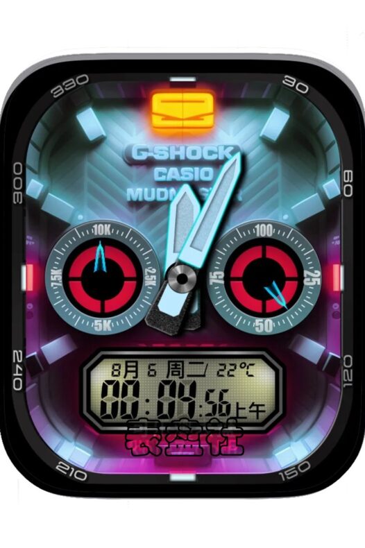 Casio卡西欧高级3D质感双盘式简约数字Ultra专用表盘