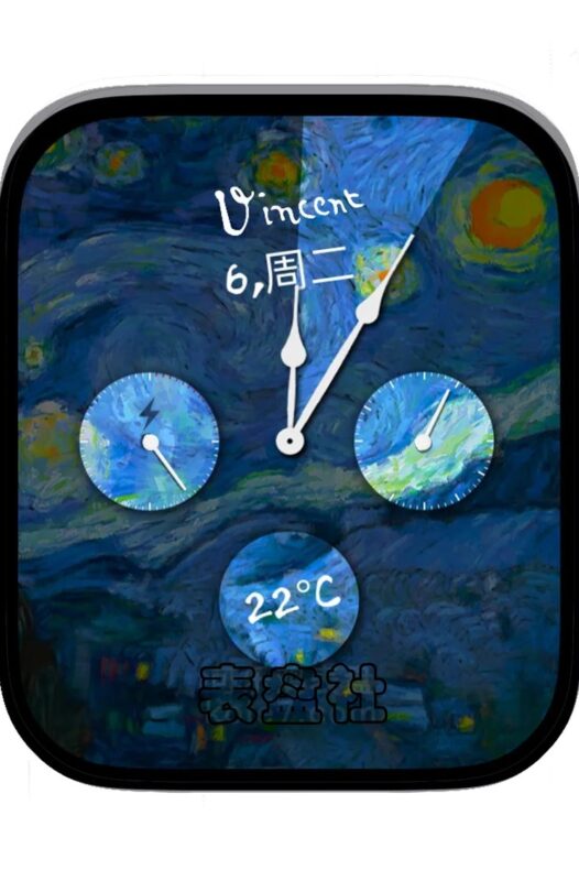 Gogh Sky梵高的天空艺术画三盘式表盘