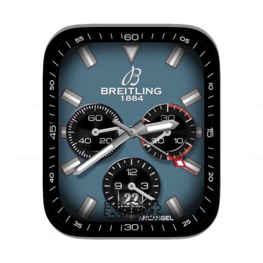 BREITLING百年灵蓝底三盘式年历表盘