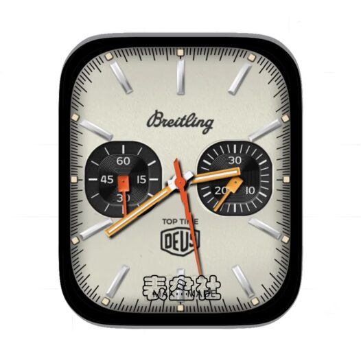 BREITLING百年灵白底双盘式简约表盘