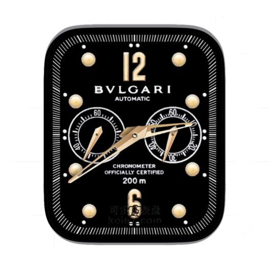 BVLGARI宝格丽黑底双盘式简约表盘