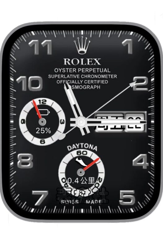 ROLEX劳力士炭黑色数字双盘式日期年历指针表盘.clock&clock2 65451