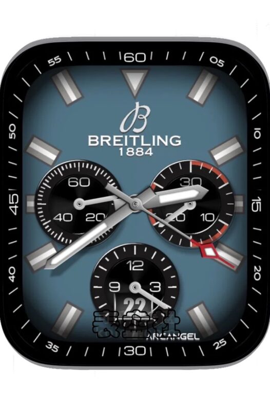 BREITLING百年灵蓝底三盘式年历表盘