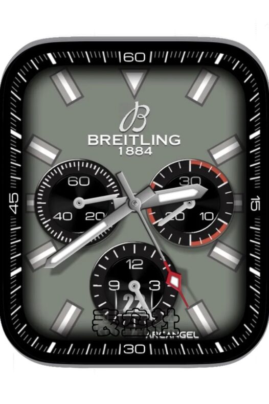BREITLING百年灵绿灰底三盘式年历表盘