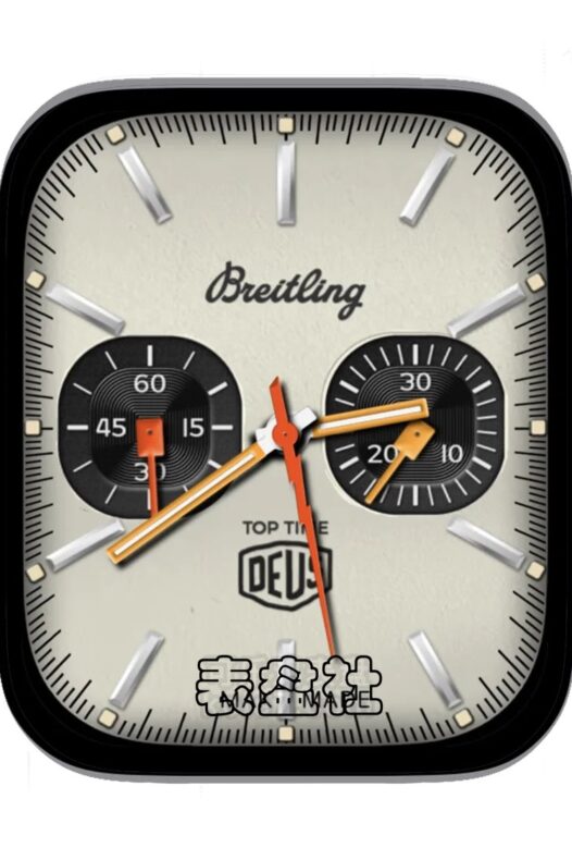 BREITLING百年灵白底双盘式简约表盘