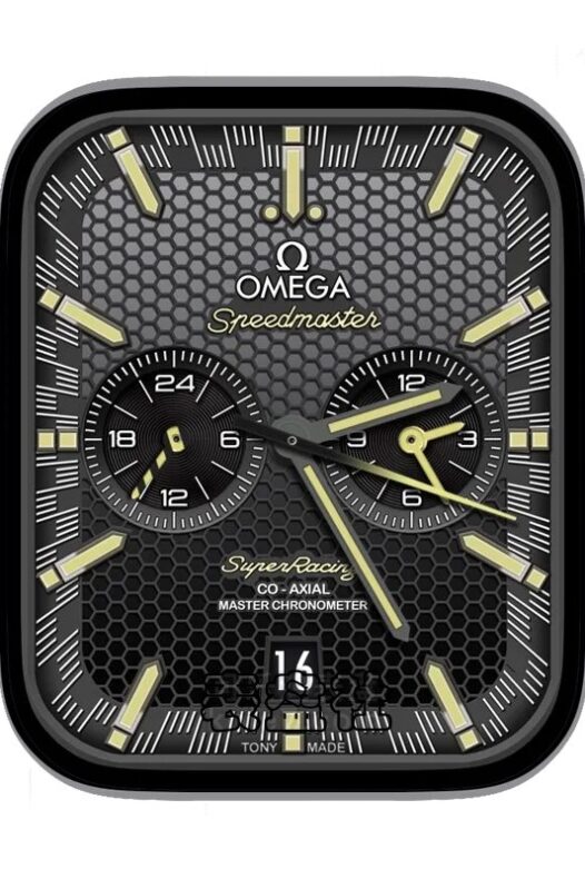 OMEGA欧米茄黑色蜂窝表盘表盘