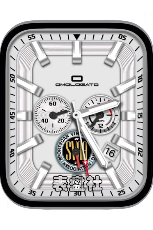 白色三盘表盘简约表盘