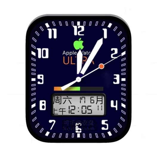Applewatch小方屏日期时间数字指针UItra专用表盘