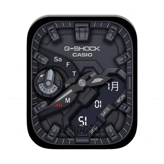 CASIO卡西欧炭黑色单盘式日期时间UItra专用表盘