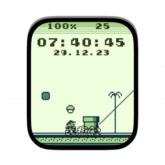 经典马里奥小游戏简约苹果iwatch表盘
