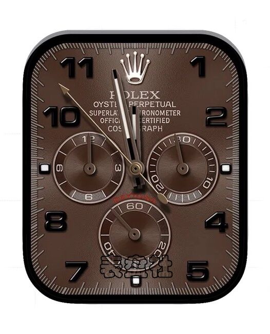 ROLEX劳力士棕色皮底三盘式数字指针表盘