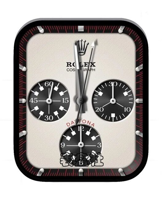 ROLEX劳力士红白色三盘式指针表盘