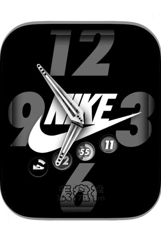 NIKE耐克黑白标志运动数据表盘