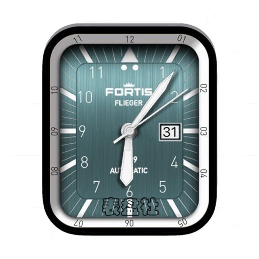 FORTIS 富利斯绿色底拉丝数字年历指针简约表盘