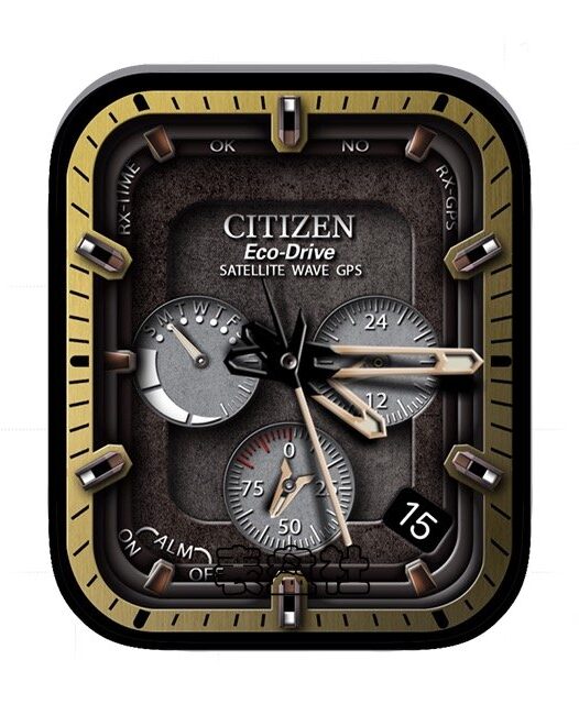 CITIZEN西铁城复古经典三盘式金属年历指针表盘