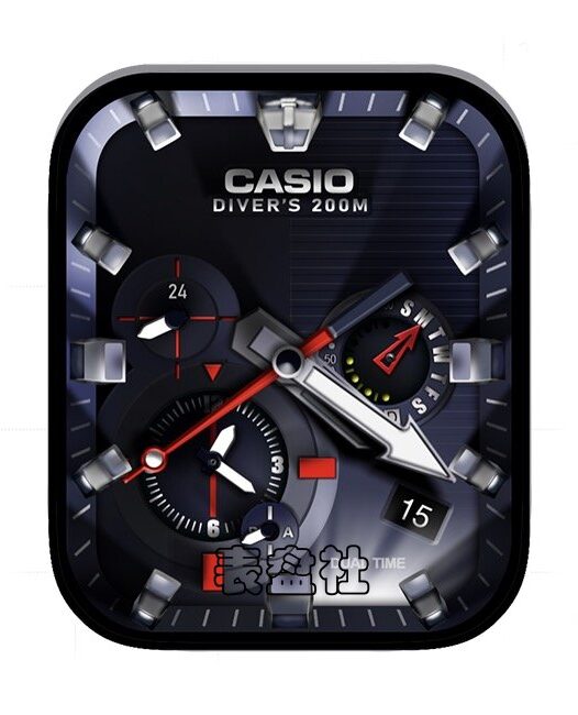 CASIO卡西欧暗紫色双盘式年历指针Ultra专用表盘