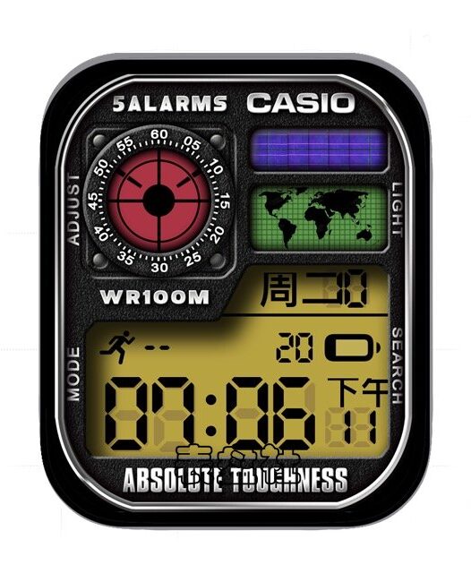 CASIO卡西欧暗紫色三盘式年历指针Ultra专用表盘