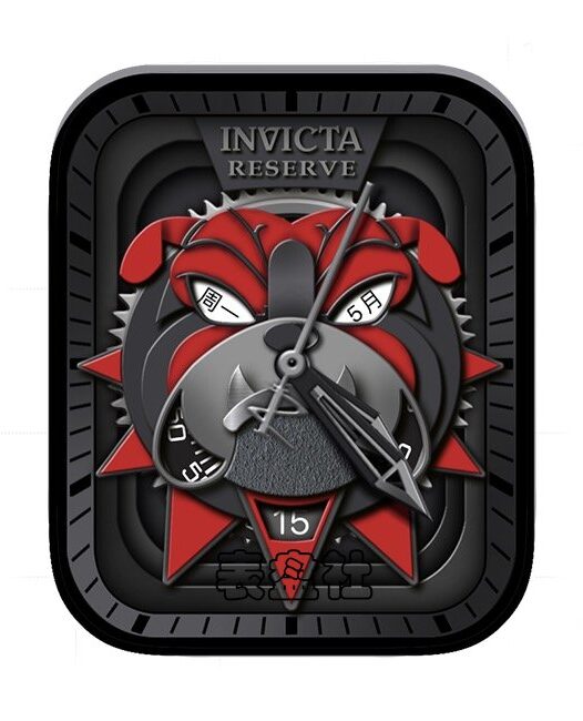 INVICTA因维克塔小丑炭黑红日期年历指针表盘